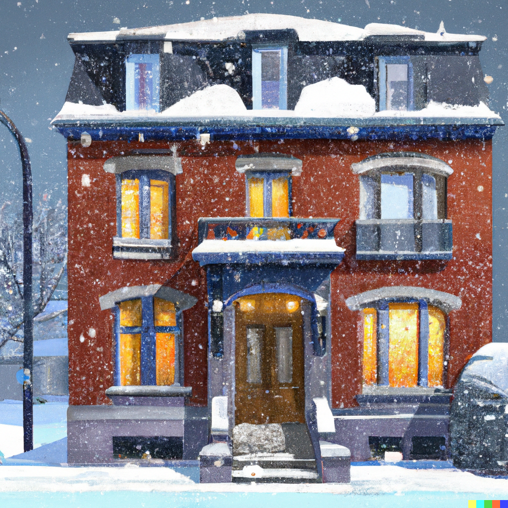Montreal home in the winter